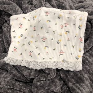 Forever 21 Floral White Tube Top!